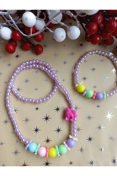 İPAR AKSESUAR Girl's Elephant Necklace and Bracelet