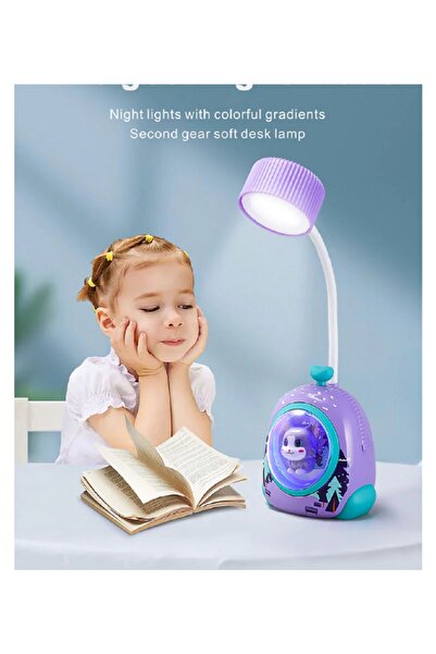 hediyeconcepti Led Masa Lambası Yaratıcı Karikatür Göz Koruma Gece Lambası Öğ...