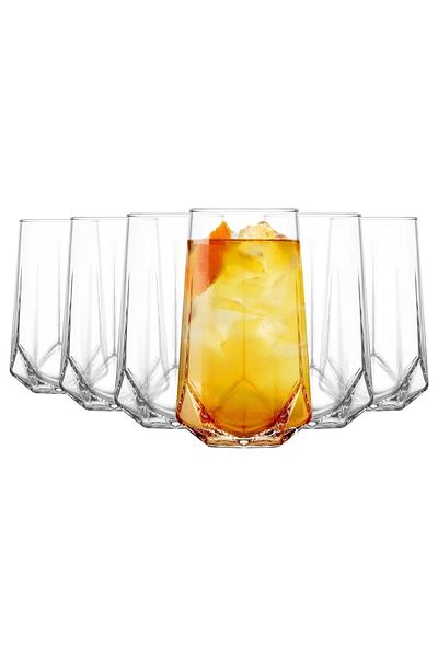 LAV Valeria Water Glass - Water Soft Drink Glass 6 Pcs 460 Cc.vlr374