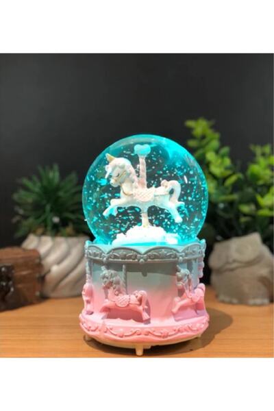hediyeconcepti Atlı Karınca Büyük Boy Püskürtmeli Müzikli Işıklı Kar Küresi