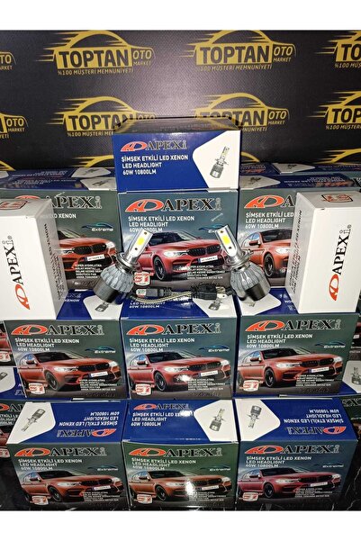 APEXİ Büyük Kampanya ! H7 Led Xenon 10800 Lümen 6000 Kelvin Beyaz Şimşek Etkili