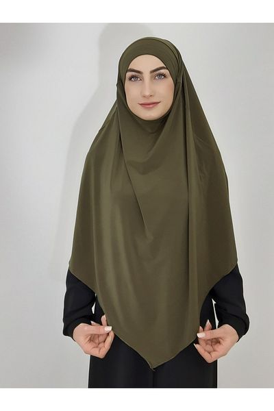 R&S modibone Έτοιμο σουφλέ Bagued Practical Peceli Large Scarf Khimar Khaki Χρώμα