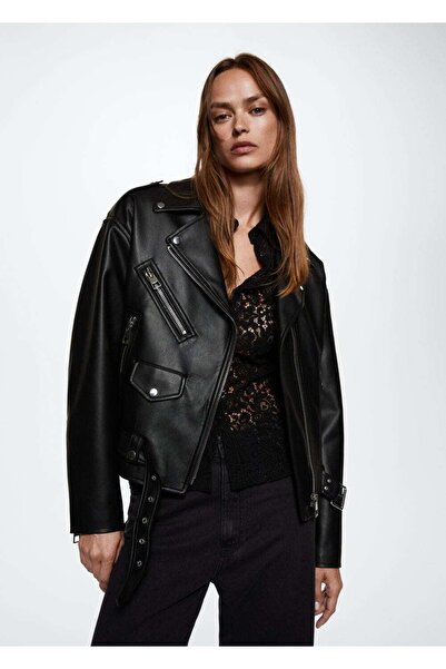 MANGO Woman Motorkářská bunda na zip