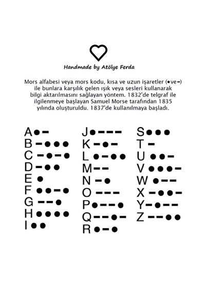 Atolye Ferda Hematit Doğal Taşlı Mors Alfabesi Çift Bilekliği (aşkım)