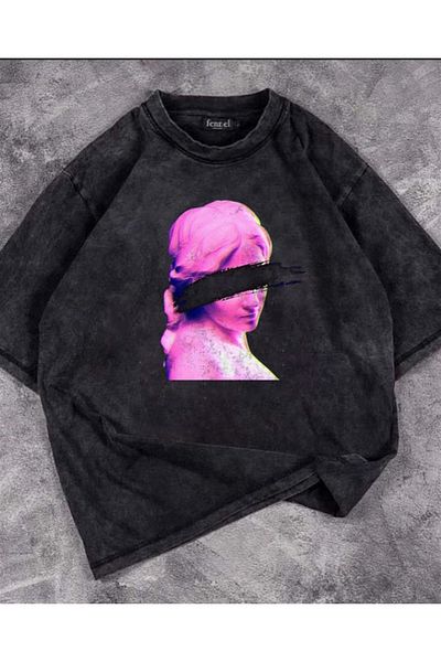 Touz Unisex Eyeless Art Vintage T-shirt - Washable