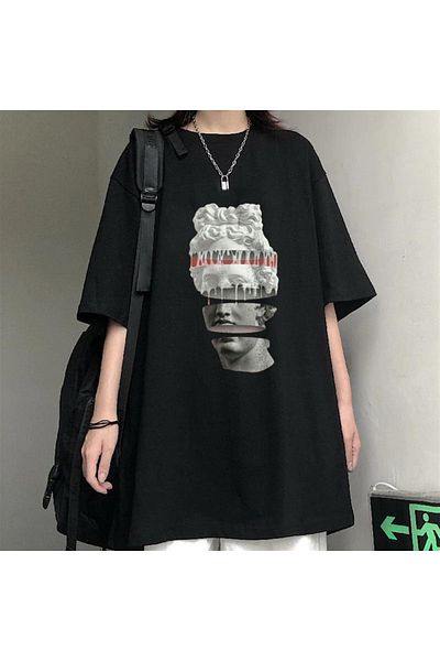 Touz Μπλουζάκι Unisex Oversize με Segmented Head Black