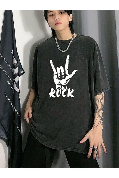 Touz Rock Unisex Vintage T-shirt - Καθημερινά Πλένεται