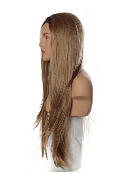 AYTUĞ PERUK Sentetik Medikal Uzun Tül Peruk Açık Kestane - Bal Köpüğü Ombreli 5/honey