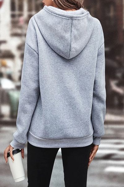 AMMA Φούτερ Unisex Γκρι με κουκούλα Oversize