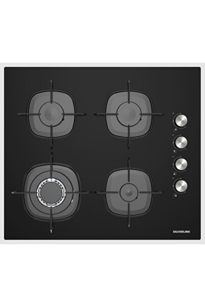 Silverline Cs5629b01 Siyah Cam Ankastre Ocak Woklu