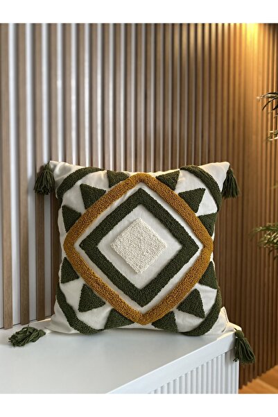 Botanical Design Hand Embroidered Punch Cushion