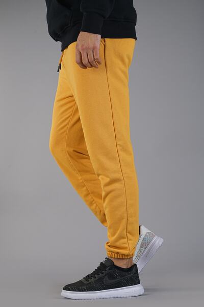 bombe Men's Mustard Sweatpants 3 Thread