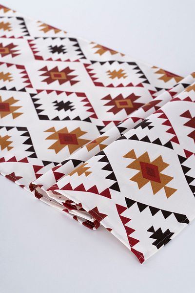 ALTINPAMUK Navy Blue Zigzag Runner - Water Repellent, Stain Resistant, Special Fabric 140X40 Runner1020