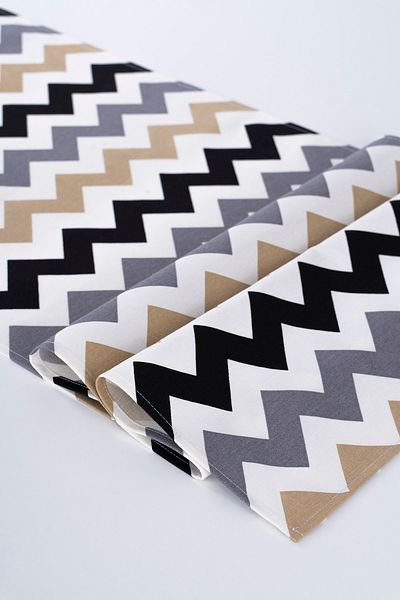 ALTINPAMUK Custom Luxury Zigzag Blend - Waterproof Stain-Proof Custom Fabric Runner 135X45