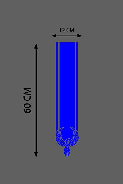 STİCKERCI BEY 12*60 Cm Autocolant cu dungi cu model de vultur - Accesoriu din folie, autocolant adeziv modificat