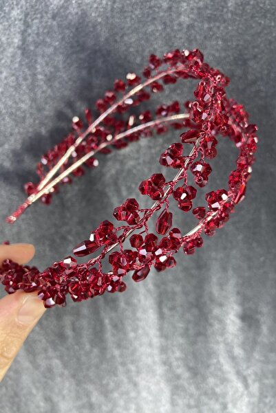 Bontex Χειροποίητο Μοντέλο Μαρία με Κρυστάλλινες Πέτρες Βουργουνδίας και Τιάρ...