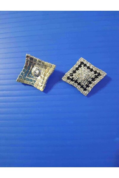 İMREN AKSESUAR Μαύρο και άσπρο μεταλλικό κουμπί 3 εκ. με επίστρωση νικελίου, 1 τεμάχιο