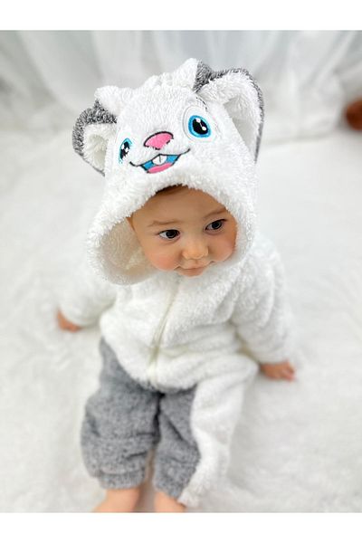 Minizade Welsoft Plush Zippered Winter Rabbit Baby Girl Sleeping Bag