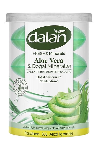 Dalan Fresh&minerals Aloe Vera & Natural Minerals Revitalizing Beauty Soap 110grx4 (4 PCS)