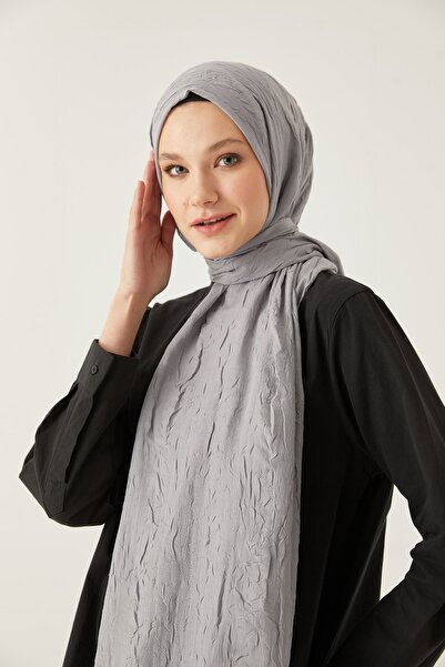 LOSYANA Bamboo Kraş Shawl Silver