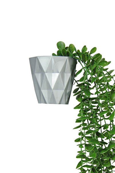 Lilac Home Yapay Çiçek Elmas Gümüş Saksıda Yeşil Okaliptus Sarkıtı