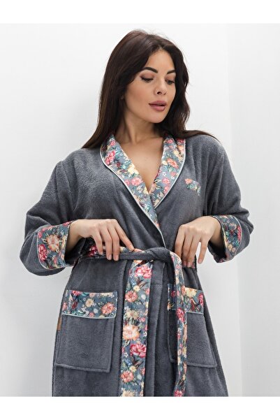 my enjoy Kadın Bambu Bornoz Şal Yaka