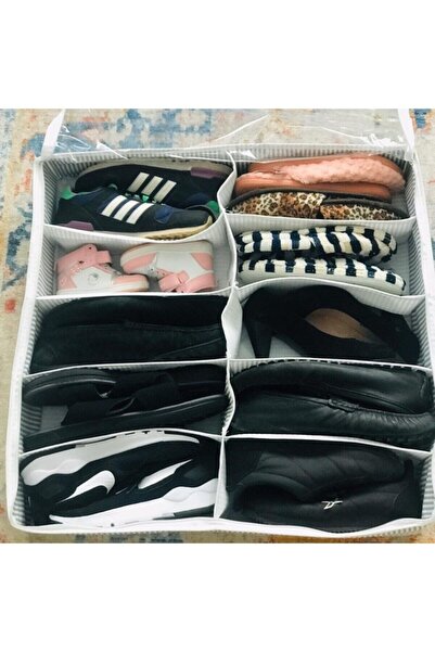 Organizerci 2 Pieces of 12 Compartment Shoe Rack