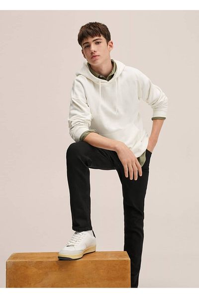 Mango Teen Hanorac alb pentru copii