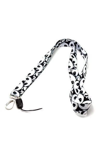 gokmentoy Panda Desenli Boyun Ipi ve Telefon Askısı