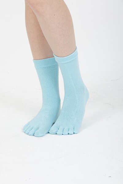 lacoton جوارب قطنية بلون أزرق فاتح للسيدات Ts-0202