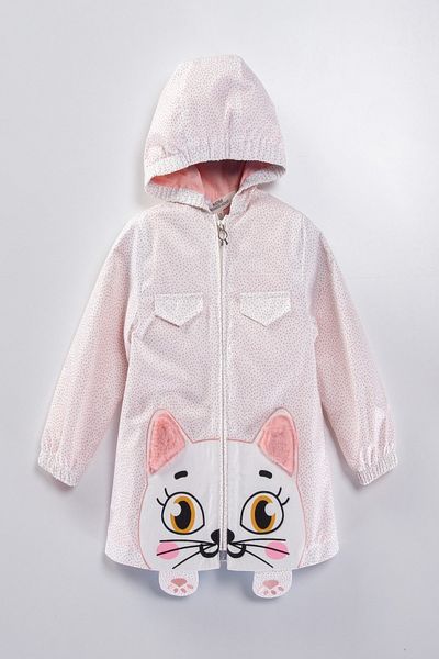 PODIUM GYM Trend New Season Winter/spring Cute Cat Patterned Cool Raincoat