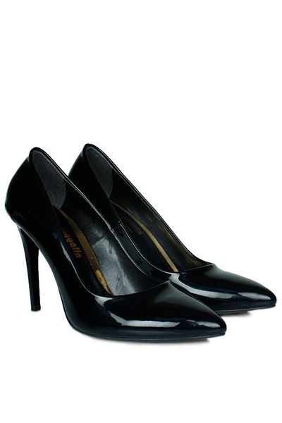 Fitbas 520207   0021 Stiletto din piele neagră pentru femei de mărime mare și mică