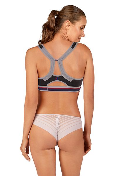 Champion Sport-BH - Schwarz - Mit Slogan