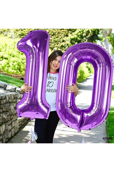 Patladı Gitti 1 Figure Purple Foil Balloon 32"-34" Inc 80 Cm