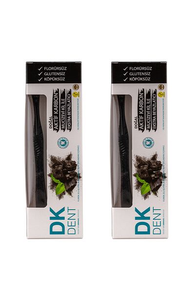 Dermokil Dkdent Carbon Toothpaste 75ml Economic Set 2 Pieces