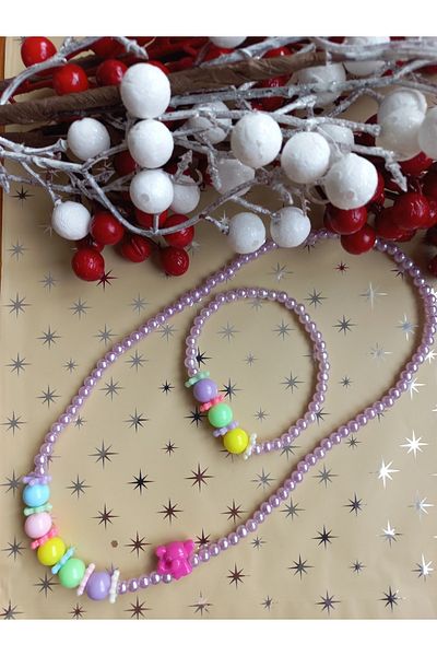 İPAR AKSESUAR Girl's Elephant Necklace and Bracelet