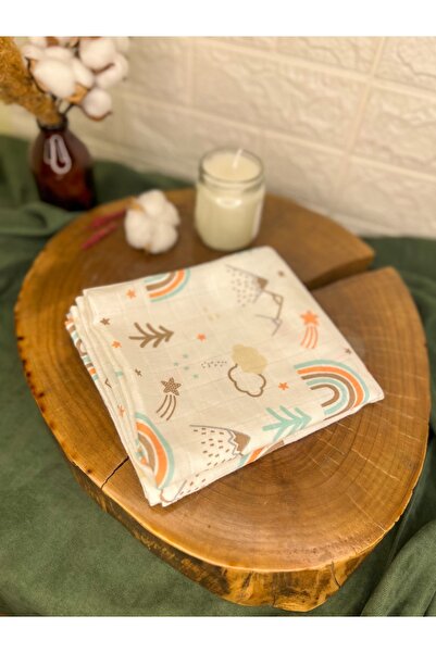 deva design %100 Pamuk Kumaştan Müslin Bebek Örtü & Bebek Battaniyesi 80*100