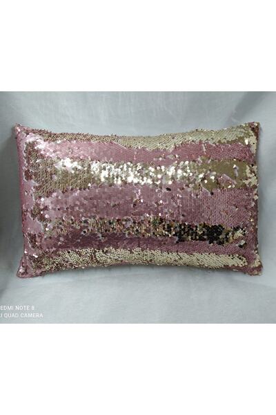 YILMAZHOME Pullu Payetli Dikdörtgen Dekoratif Kırlent Kılıfı