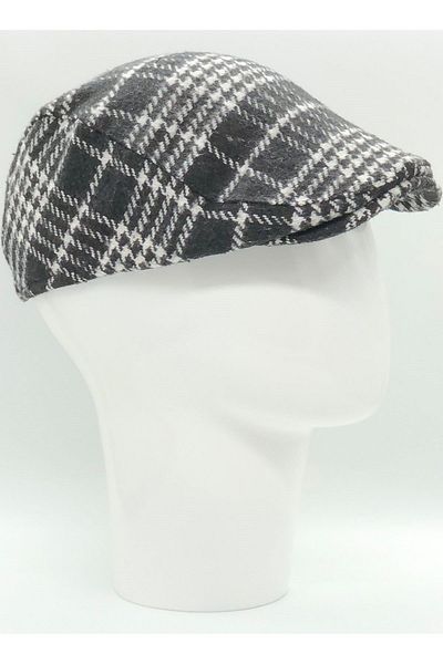 Hoppe Winter Stamp Black-white Plaid Striped Patterned London Sports Luxury Cap