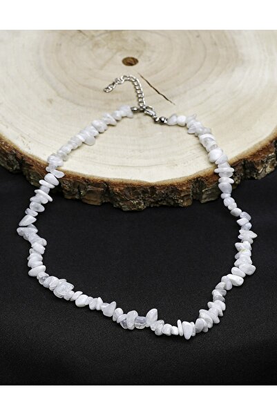 Zümrüt Doğal Taş Official Moon Stone Broken Stone Model Natural Stone Necklace