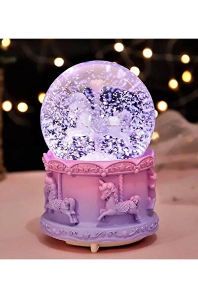ZÜHREM Home-atlı Karınca Tasarımlı Renk Değiştiren Müzikli Işıklı Kar Küresi Orta Boy