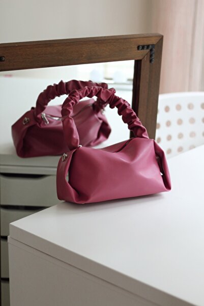 Moom Bag Women's Fuchsia Drawstring Soft Strap Shoulder