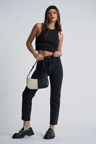 DRC trend Crne Mom Fit farmerke