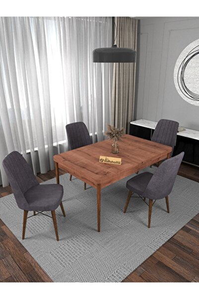 Kaffahome Riff Serisi Sümela 80x130 Açılır Masa Yemek Masası Mutfak Masası Ma...