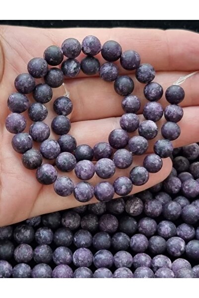 RLX BUJİTERİ Mürdüm Ceyt سلسلة الحجر الطبيعي 8 مم - تصميم مجوهرات من الحجر ال...