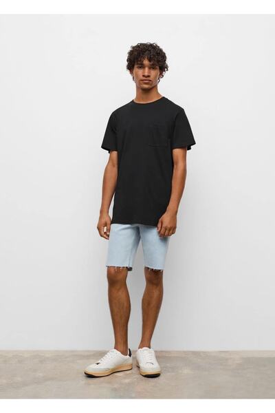 Mango Teen Βαμβακερό μπλουζάκι με τσέπες