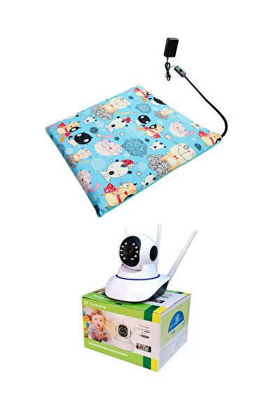 POWERTEC Evcil Hayvan Izleme Güvenlik Kamerası Ve Isıtıcılı Kedi Köpek Minderi Set