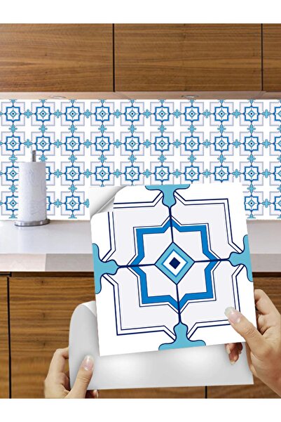 TIKLAYAKALA Muftak Banyo Fayans Kaplama Duvar Dekorasyon Sticker Folyo 10 Adet