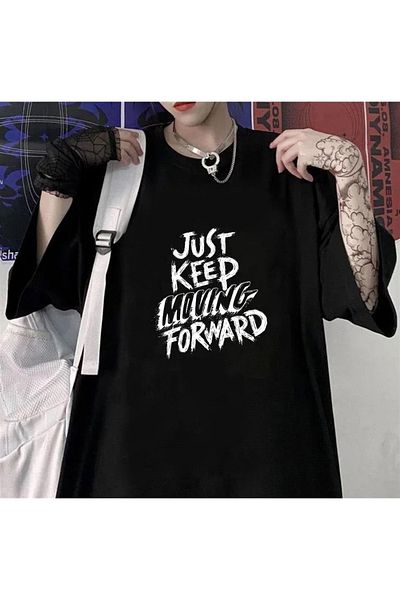 Touz Unisex Μαύρο Oversize 'Just Keep' T-shirt