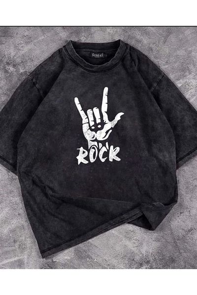 Touz Rock Unisex Vintage T-shirt - Καθημερινά Πλένεται